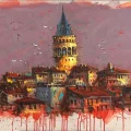 The Wind Stops in Galata Oil Painting