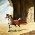 Palace Horse Oil Painting | Simurg Art Gallery