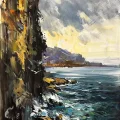From Steep Cliffs to the Sea Oil Painting