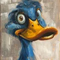 Confused Duckling Oil Painting