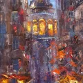 Şehrin Gürültüsü Yağlı Boya Tablosu