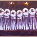 Saluting Whirling Dervishes Oil Painting | Simurg Art Gallery