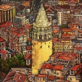 District Galata Oil Paintings