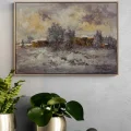 Silent Winter Road Oil Painting