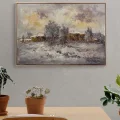 Silent Winter Road Oil Painting