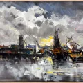 Silent Harbor Oil Painting
