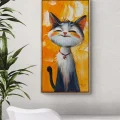 Adorable Cat Oil Painting