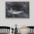 Black and White Fish Oil Painting