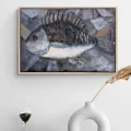 Black and White Fish Oil Painting