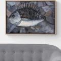 Black and White Fish Oil Painting