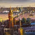 Suların Üzerinde İstanbul Yağlı Boya Tablosu