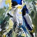 Tropical Bird Oil Painting