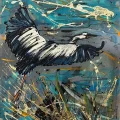 Flight of the Crane Oil Painting