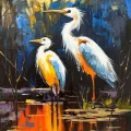 Song of the Cranes Oil Painting