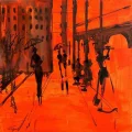 On Orange Street Oil Painting