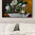 Magnolias in a Vase Oil Painting