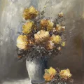 Vazonun İçindeki Bahar Yağlı Boya Tablosu