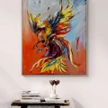 Wisdom Bird of Time Oil Painting | Simurg Art Gallery