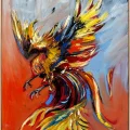 Wisdom Bird of Time Oil Painting | Simurg Art Gallery