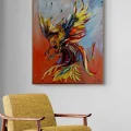 Wisdom Bird of Time Oil Painting | Simurg Art Gallery