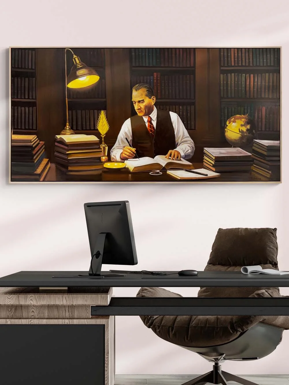 Atatürk and State Wisdom Oil Painting