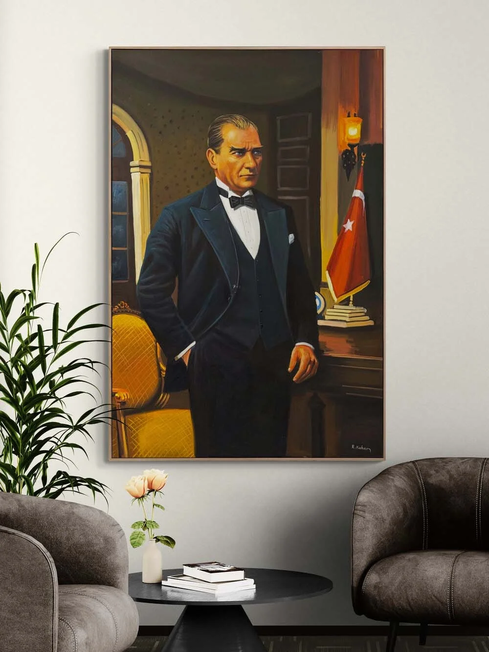 Mustafa Kemal and the Republic Oil Painting