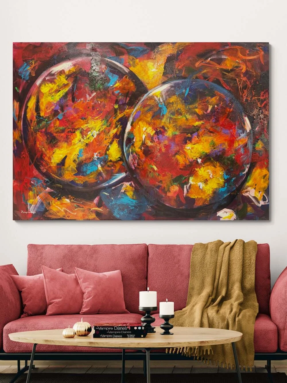 Rengarenk Çeper Yağlı Boya Tablosu