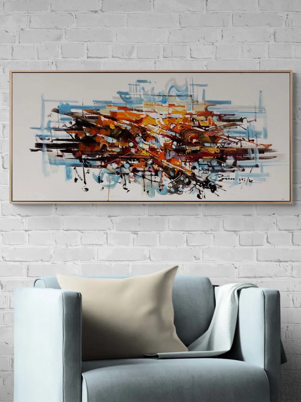 Fırça Gürültüsü Yağlı Boya Tablosu