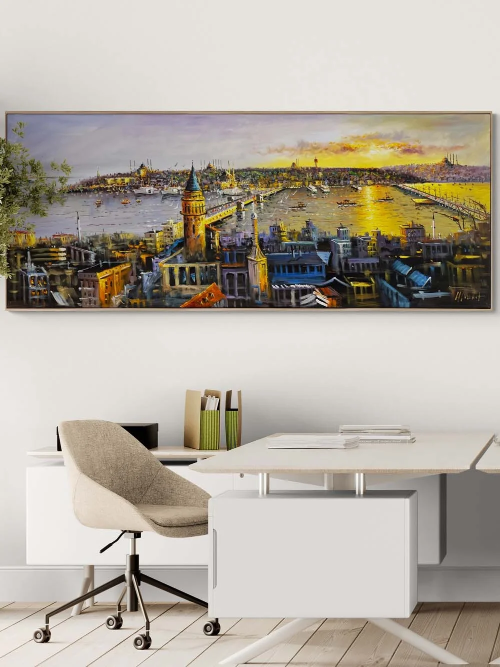 Sunset from Galata Oil Painting