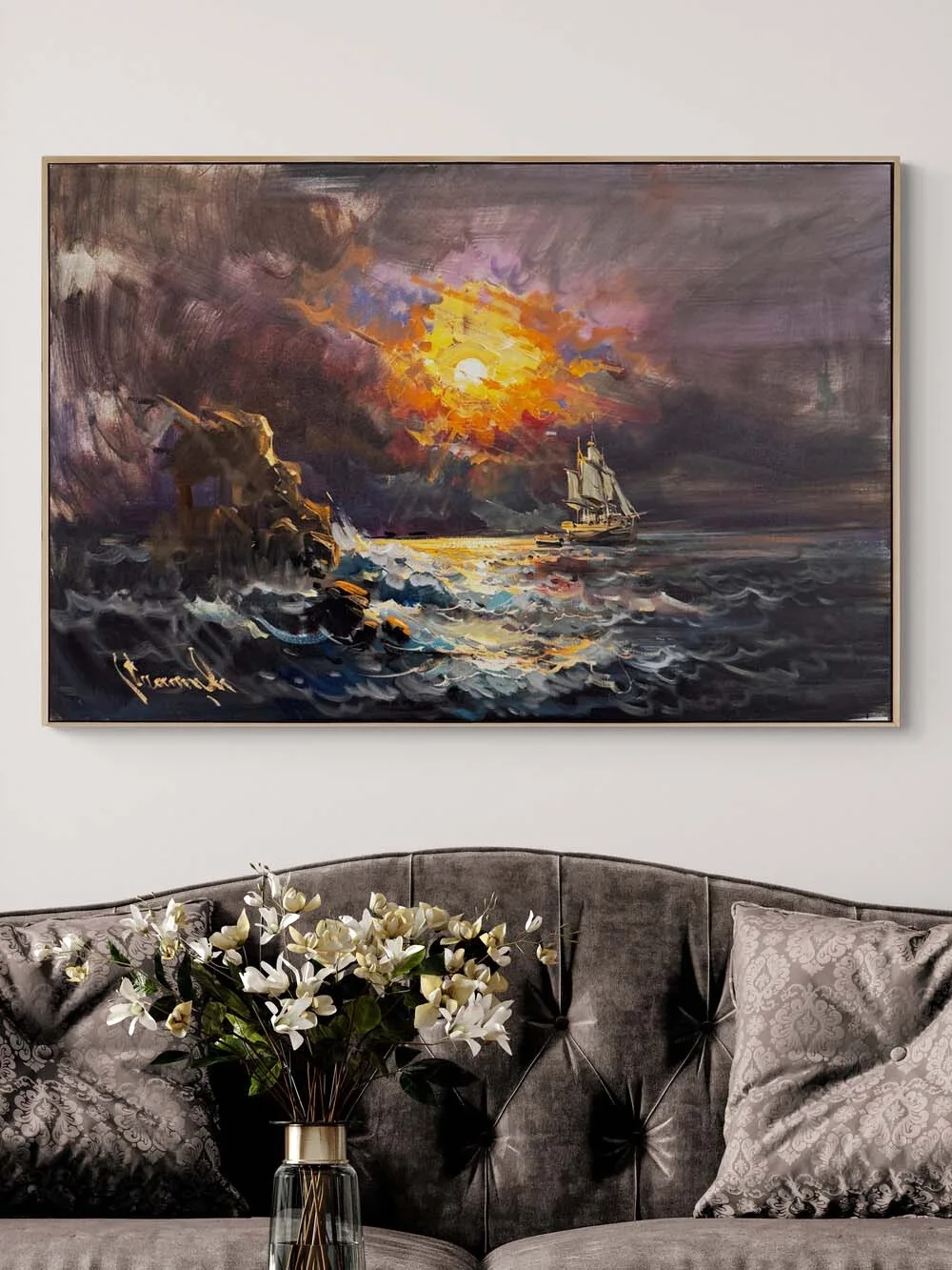 Sessiz Sular Yağlı Boya Tablosu