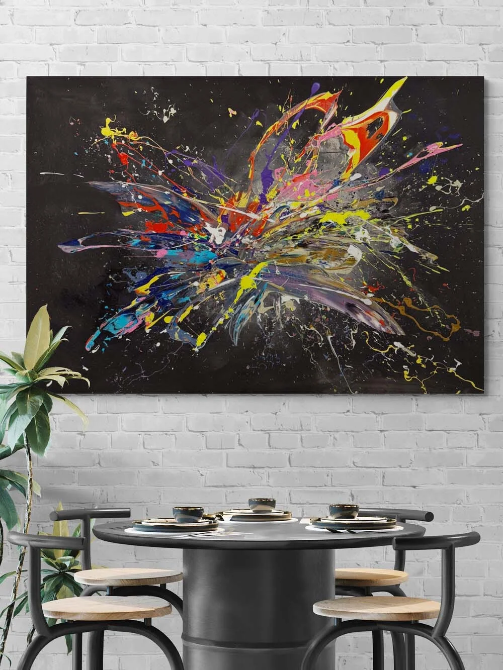 Renklerin Kırılma Anı Yağlı Boya Tablosu