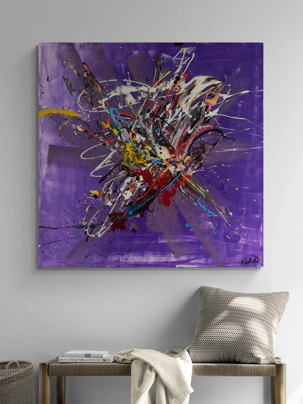 Zamansız Ritim Yağlı Boya Tablosu