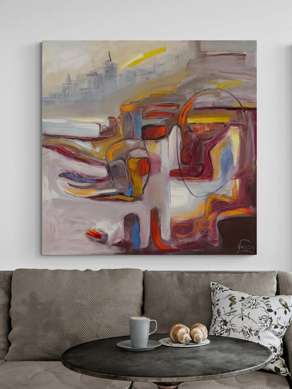 Mekansal Denge Yağlı Boya Tablosu