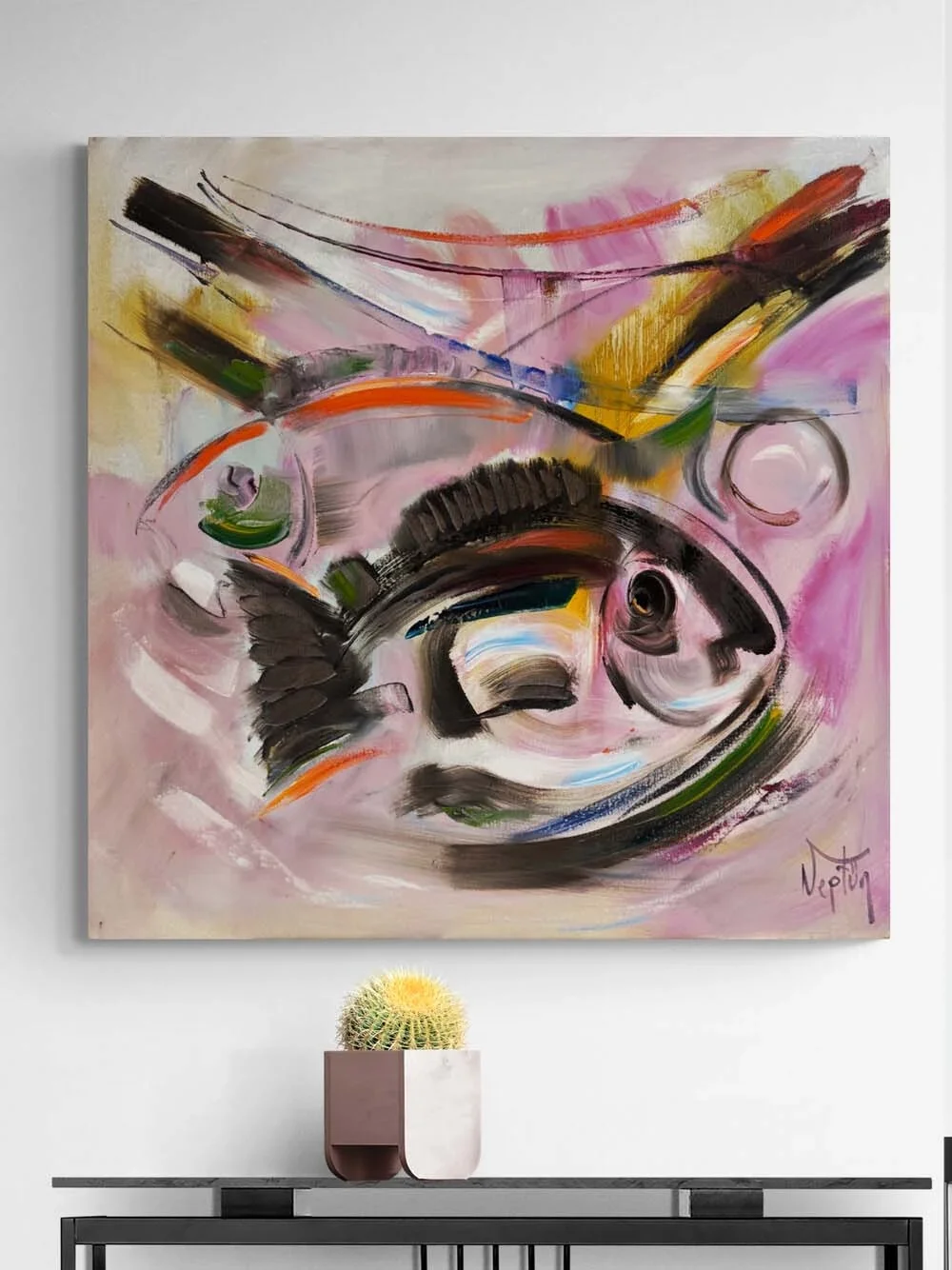 Dinamik Alan Yağlı Boya Tablosu