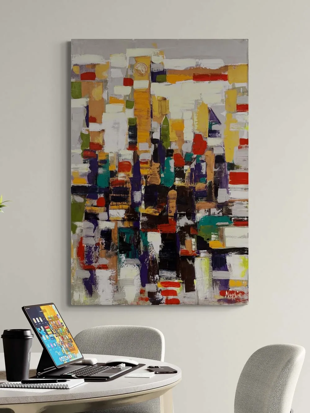 Denge Arayışı Yağlı Boya Tablosu