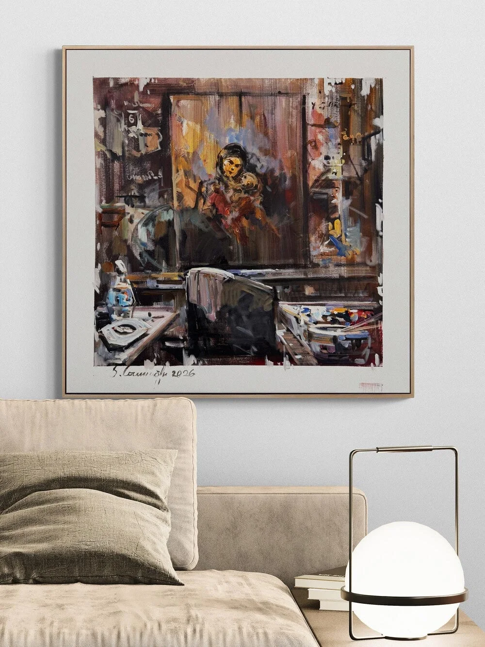 Resmin İçinde Yağlı Boya Tablosu