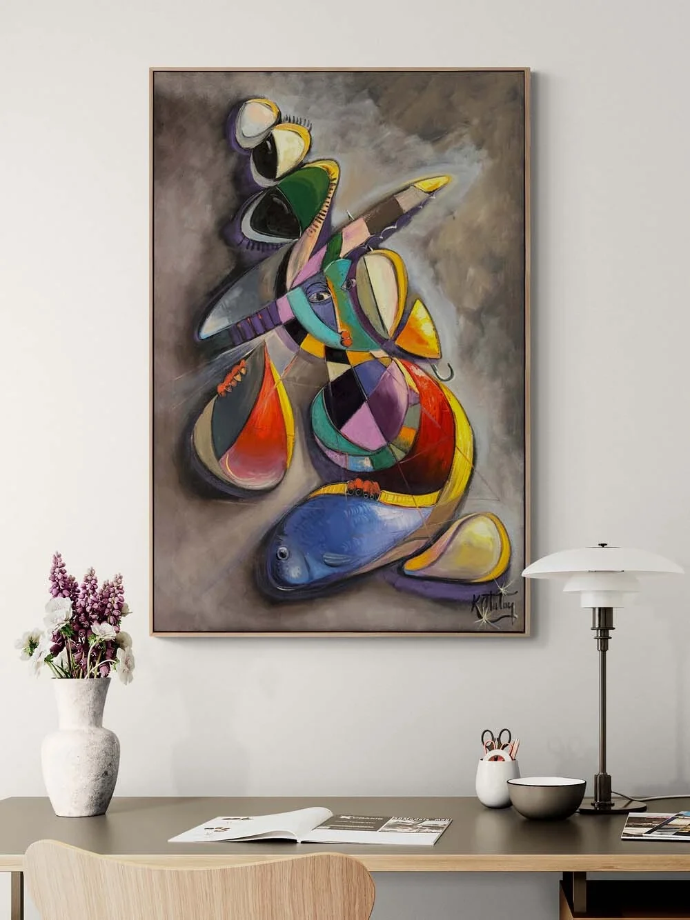 Duyunun Geometrisi Yağlı Boya Tablosu