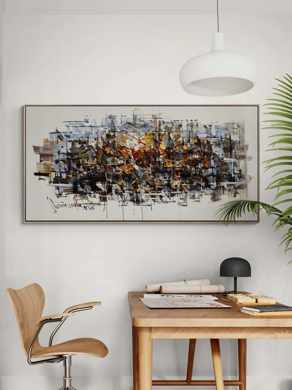 Zamana Dokunan Işık Yağlı Boya Tablosu