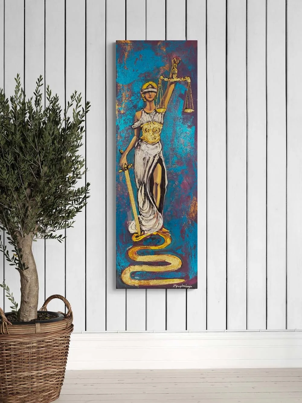 Justitianın Adaleti Yağlı Boya Tablosu