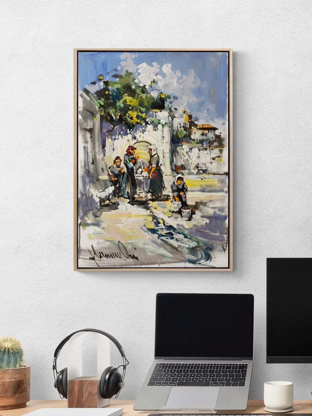 Köy Çeşmesi Yağlı Boya Tablosu