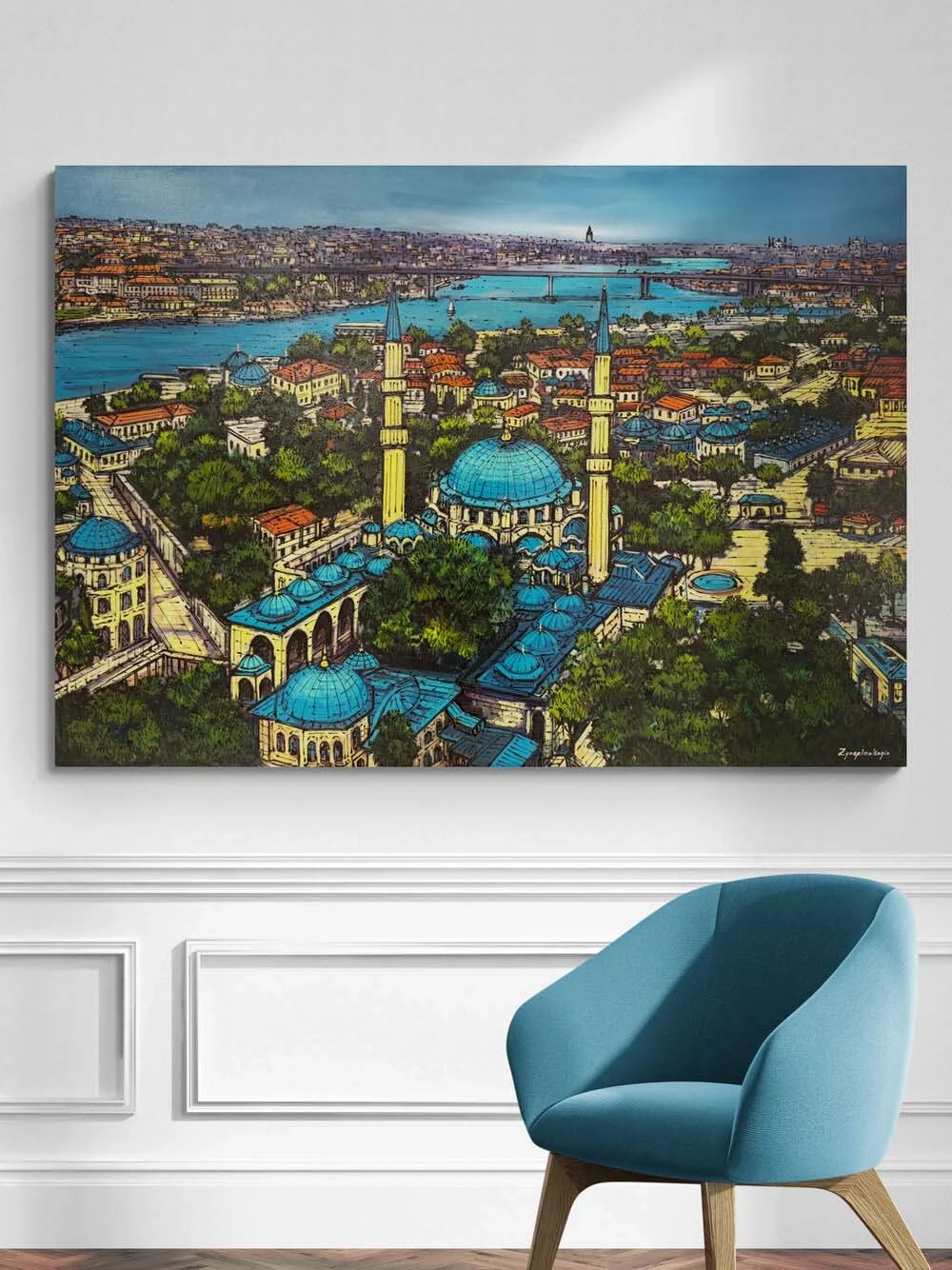 Fatih Sultan Camii Yağlı Boya Tablosu