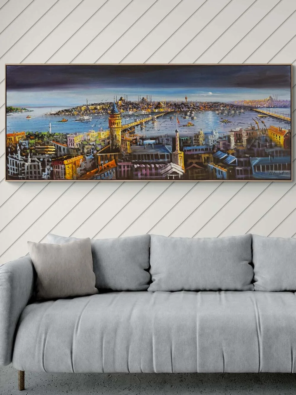 İstanbul’da Mavi Saat Yağlı Boya Tablosu