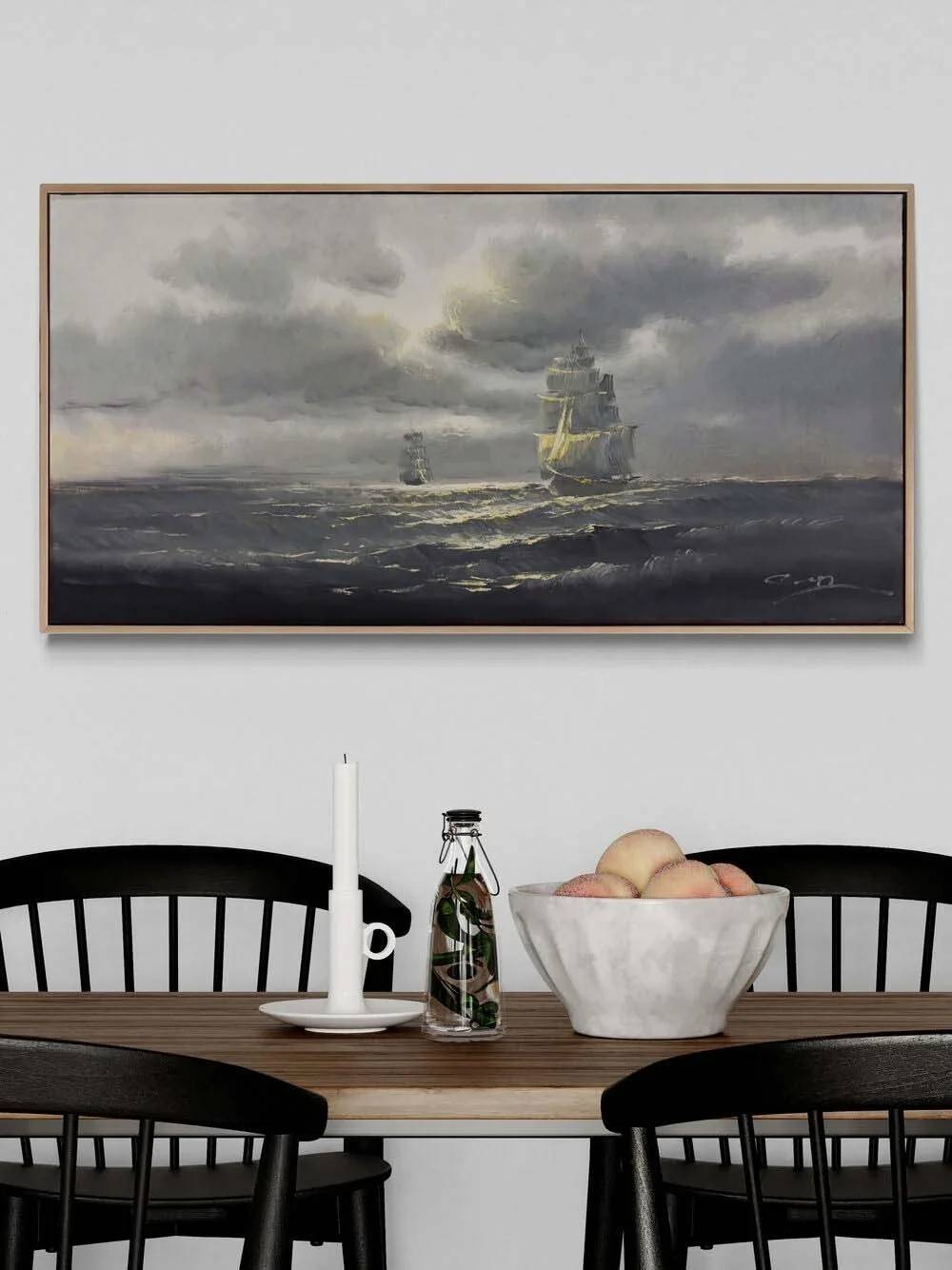 Derinlikte Ufuk Yağlı Boya Tablosu