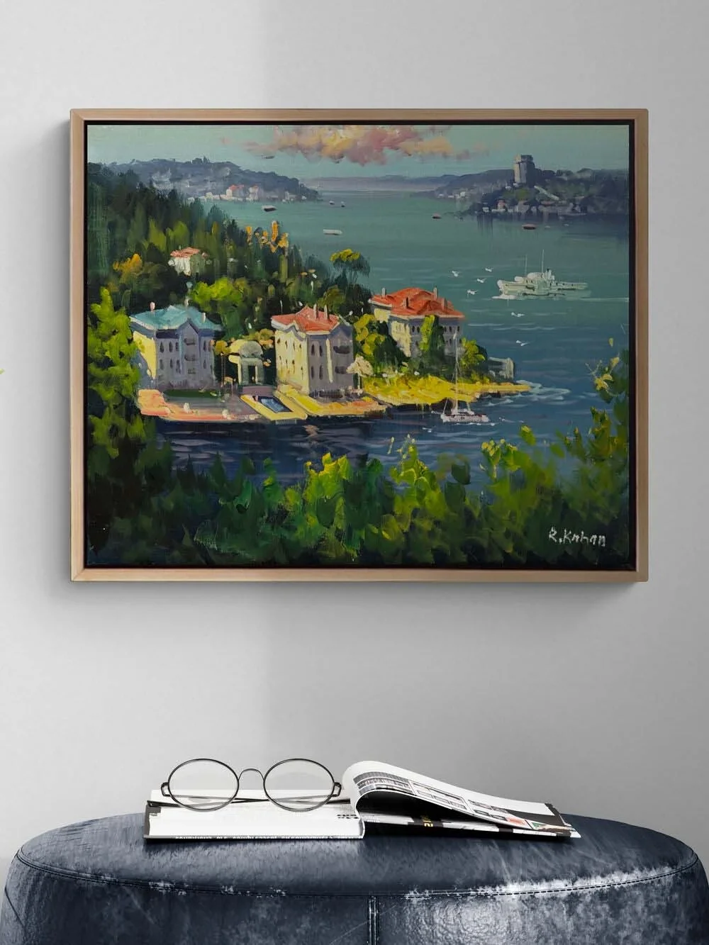 İstanbul’da Sessiz Boğaz Yağlı Boya Tablosu