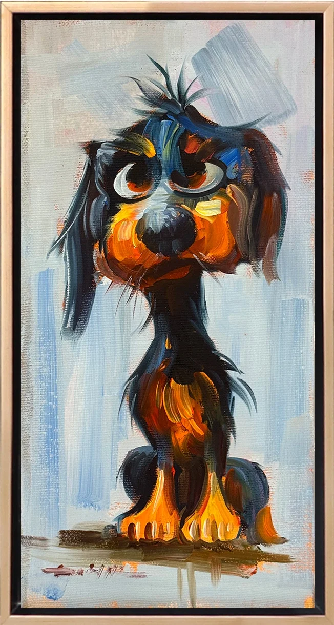 The Mischievous Dog Oil Painting