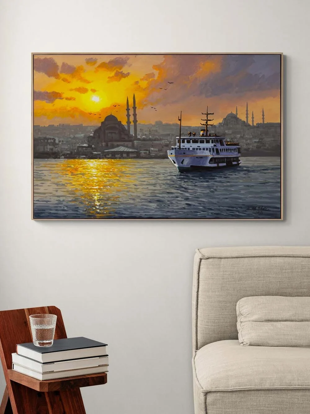 Akşam Vapurları Yağlı Boya Tablosu