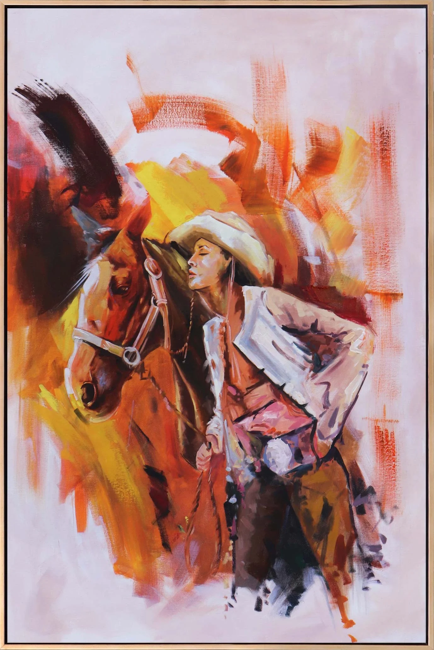 At ve Sevgi Yağlı Boya Tablosu