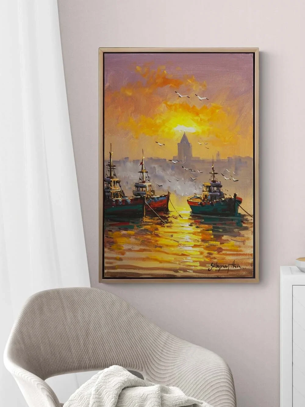 Balıkçıların Dönüşü Yağlı Boya Tablosu