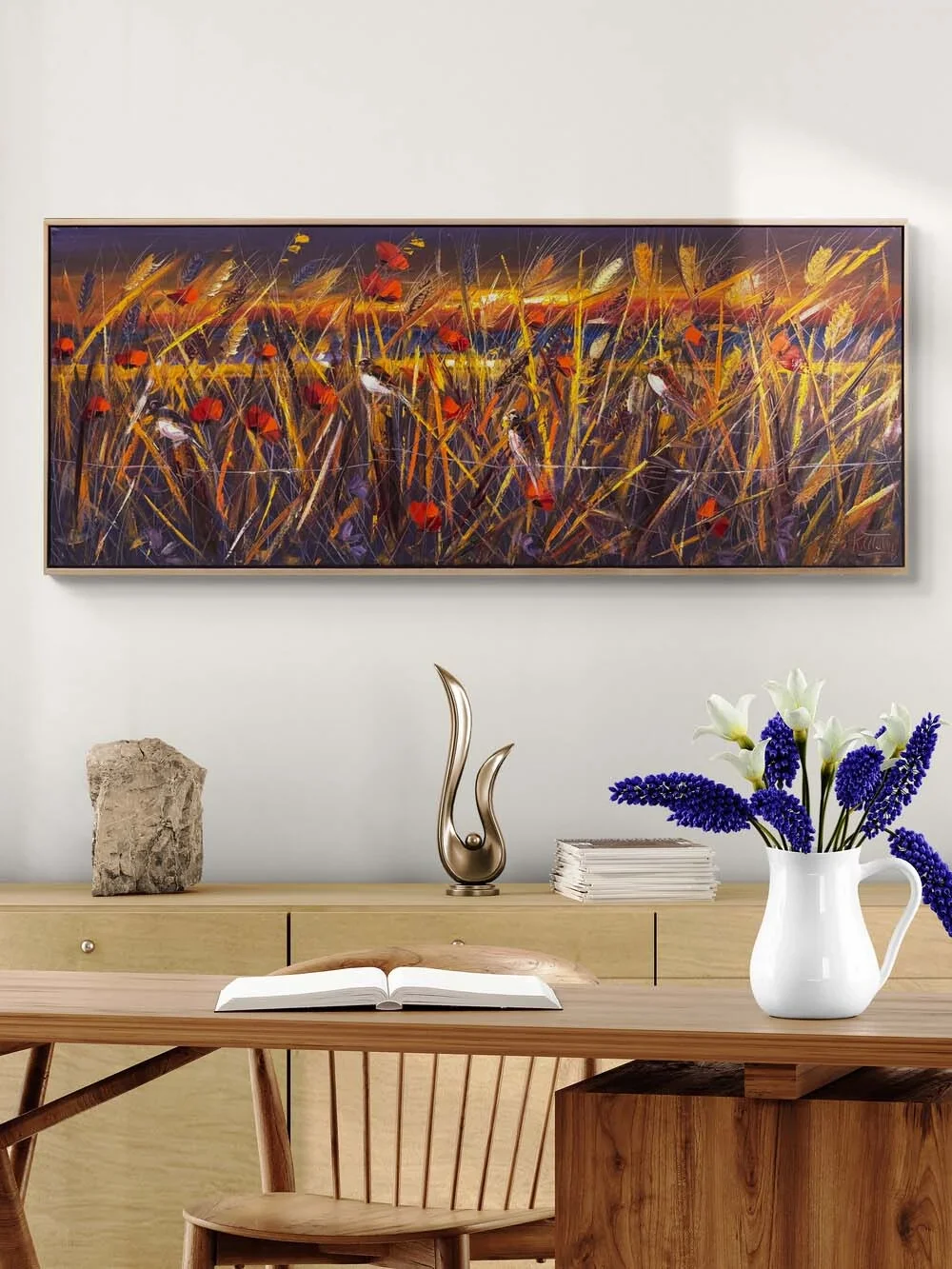 Birdsong Among the Wheat Oil Painting