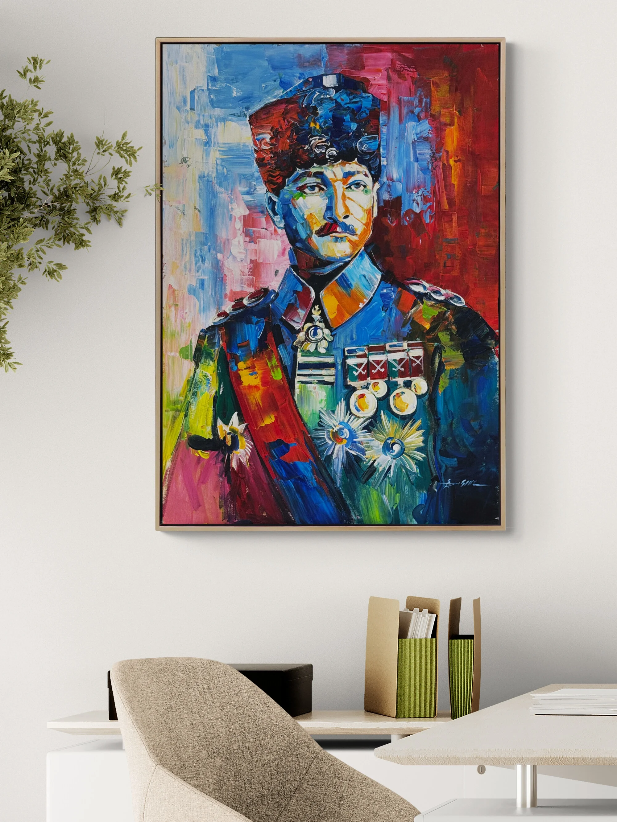 Başkomutan Mustafa Kemal Atatürk Yağlı Boya Tablosu